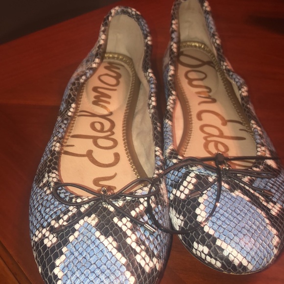 Prwnd Sam Edelman Felicia snake print baby blue black and white combo sz9 - Picture 4 of 11